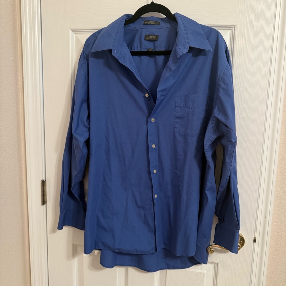 Arrow Blue Casual Button Down Shirt